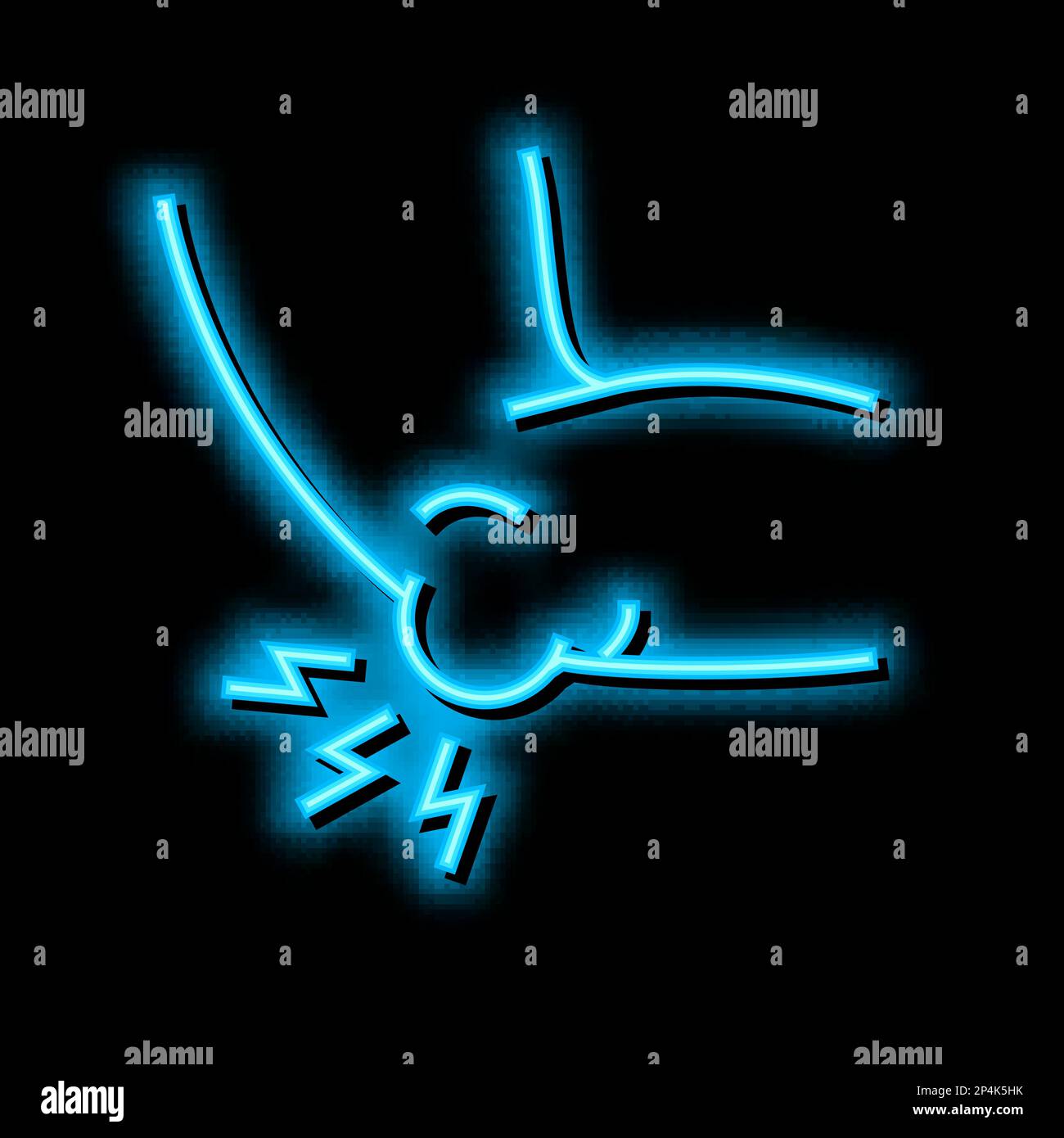 Bursitis-Krankheit Neonglühsymbol Illustration Stock Vektor