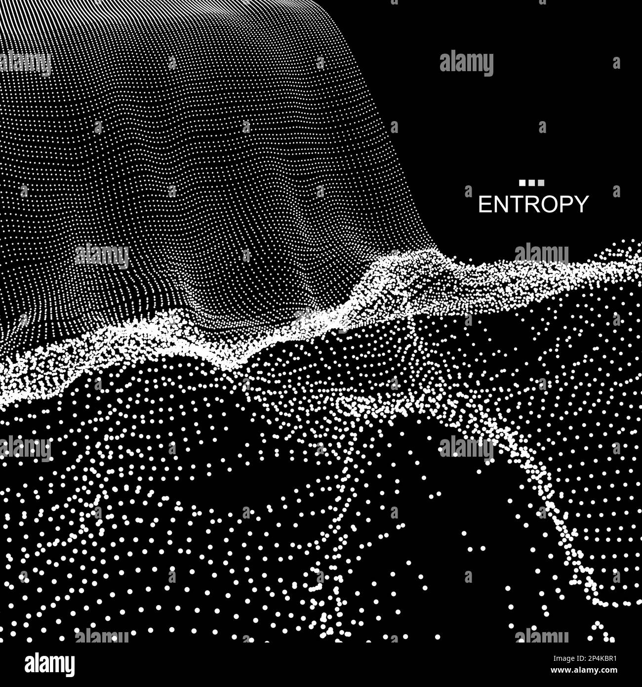 Wave Hintergrund. Abstract Vector Illustration. 3D-Technologie. Network Design mit Partikelfilter. Stock Vektor