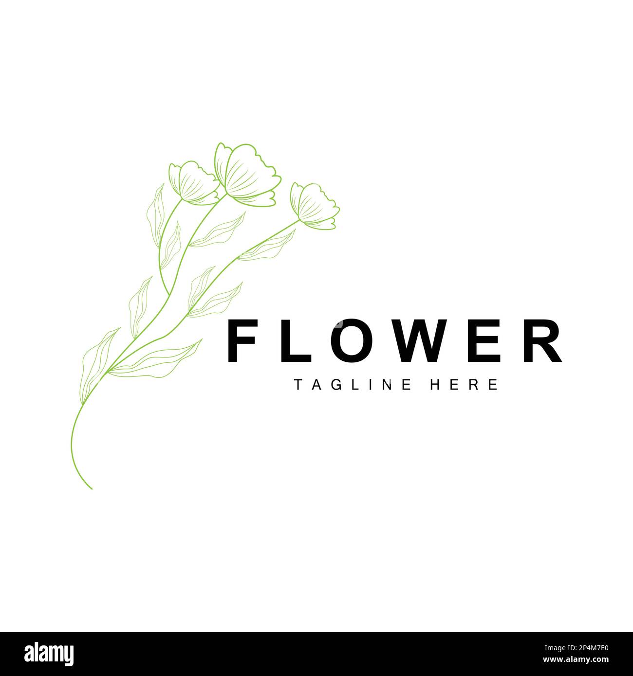 Blumenlogo, Blätter Und Blumen Botanischer Gartenvektor, Blumendesign Des Lebens Stock Vektor