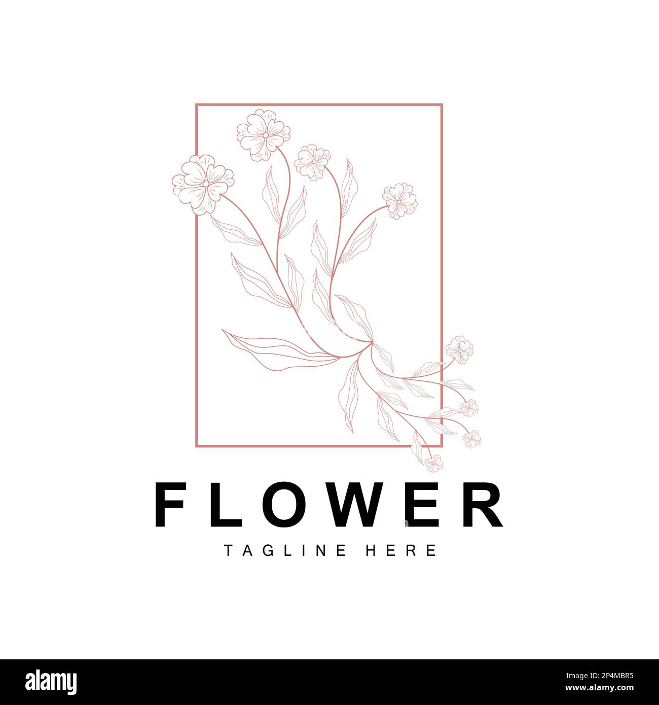 Blumenlogo, Blätter Und Blumen Botanischer Gartenvektor, Blumendesign Des Lebens Stock Vektor