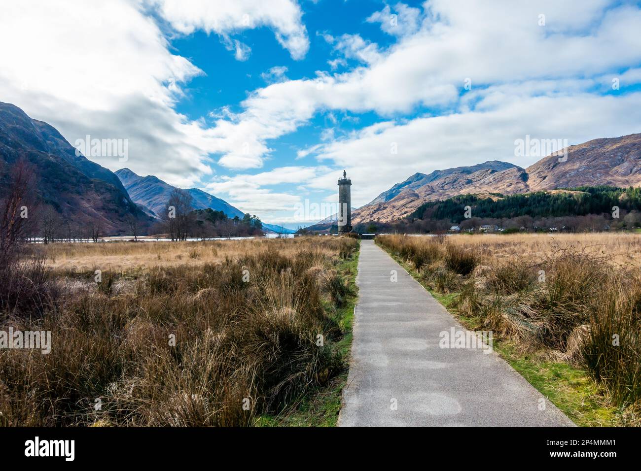 Glenfinnan Monument am Ufer des Loch Shiel in der Lochaber Gegend von Schottland Stockfoto