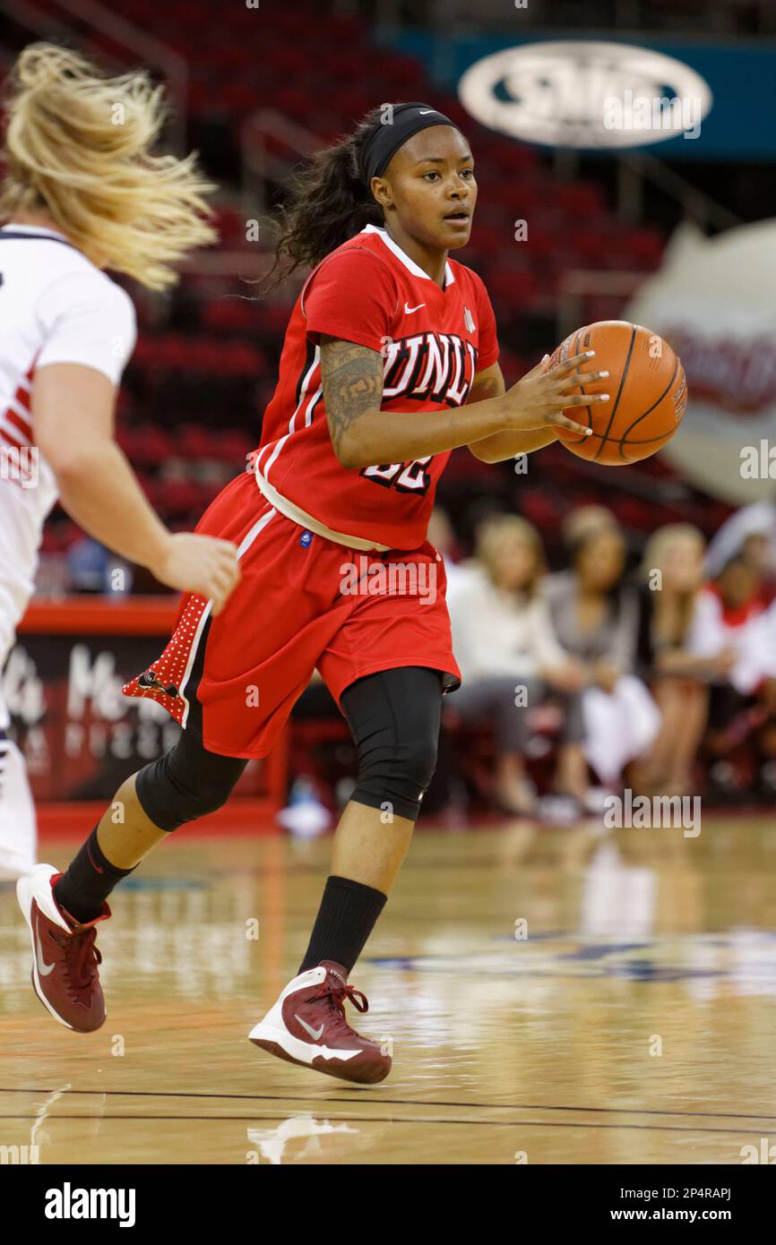 Jan. 25, 2014 - Fresno, CS, USA - January 25, 2014 Fresno, CA - Nevada Las Vegas guard Rmanii Haynes in the game between the University of Nevada Las Vegas Runnin' Rebels and the Fresno State Bulldogs at the Save Mart Center in Fresno, CA. Fresno State won the game 70 to 52. (Cal Sport Media via AP Images) Stockfoto