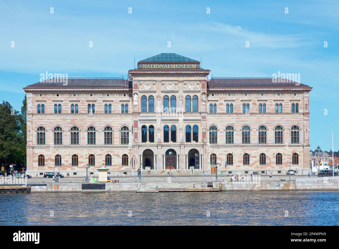 Stockholm, Schweden - Juni 24 2019: Das Nationalmuseum (oder Nationalmuseum der Schönen Künste) ist die Nationalgalerie auf der Halbinsel Blasieholmen i. Stockfoto
