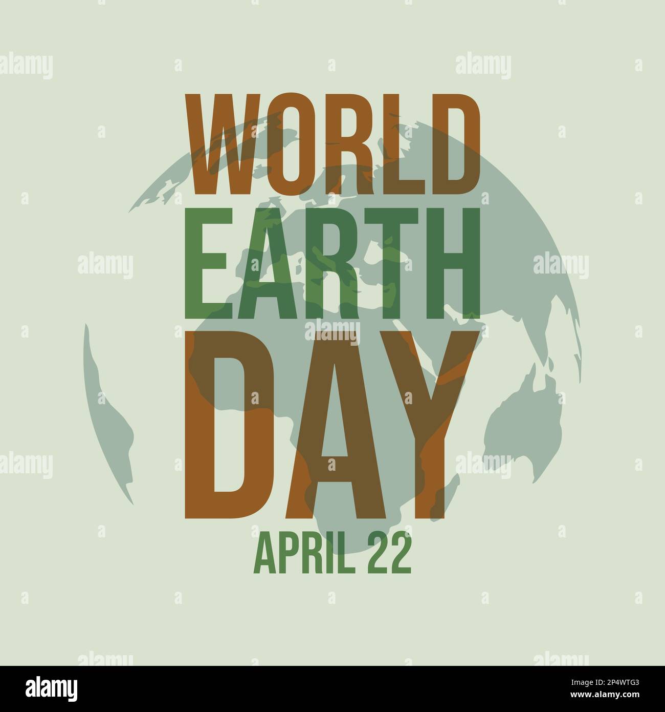 „Happy Earth Day“-Logo. „Save Earth“-Logo. „Earth Globus“-Symbol in den Blättern eingewickelt. Vector Earth Day Karte Stock Vektor