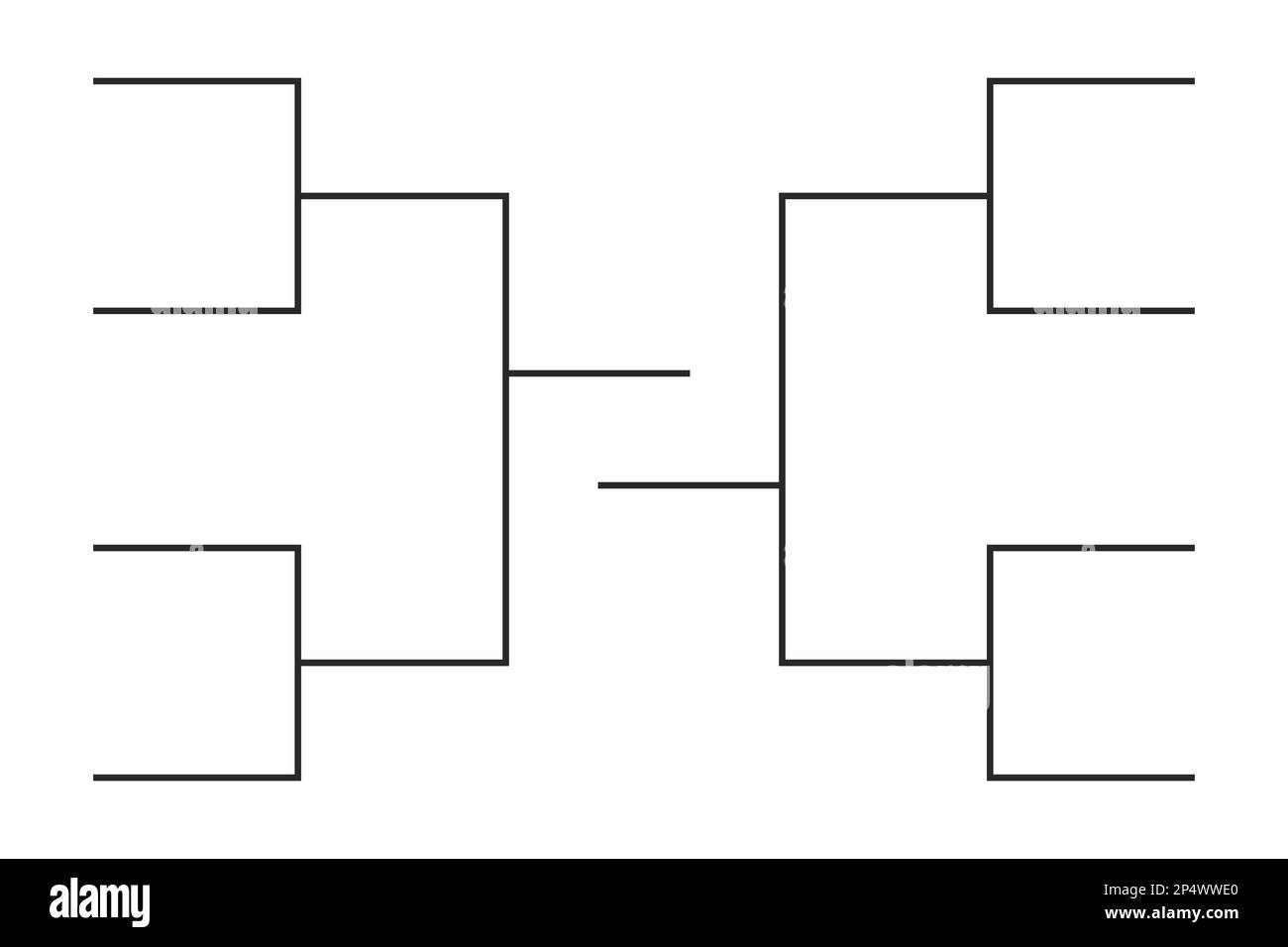 Tabellendiagramm der besten 8 Teams des Turniers Stock Vektor