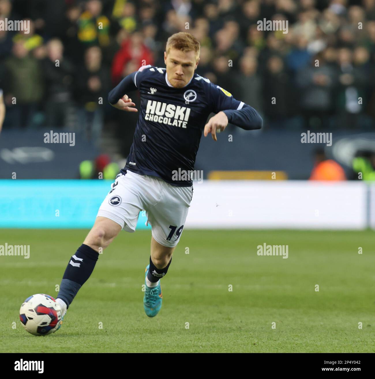 Duncan Watmore von Millwall während des Meisterschaftsspiels zwischen Millwall und Norwich City im Den, London am 04. März 2023 Stockfoto