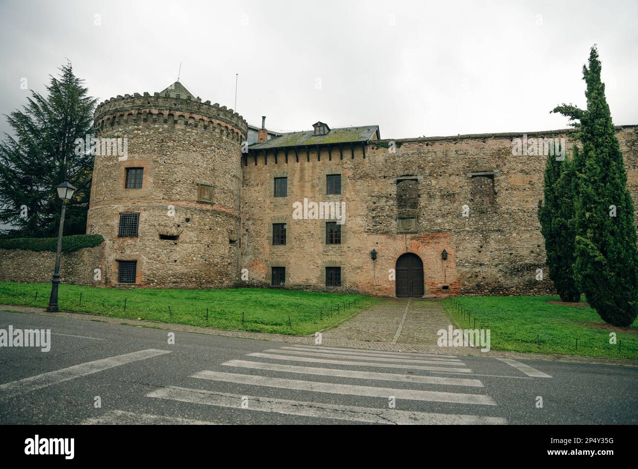 Schloss in Villafranca del bierzo, leon. spanien - okt. 2022. Hochwertiges Foto Stockfoto