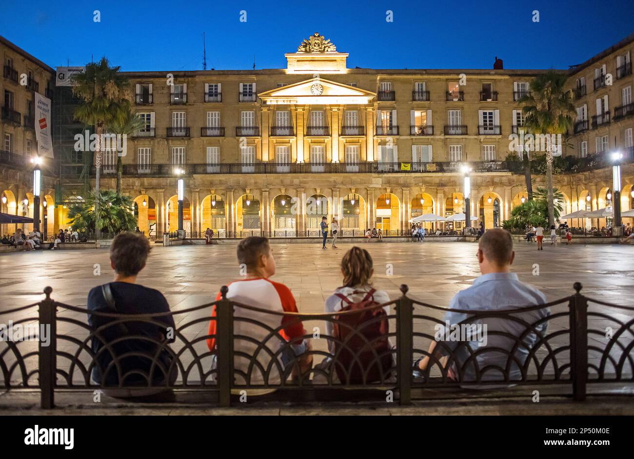 Plaza Nueva, in der Altstadt (Casco Viejo), Bilbao, Spanien Stockfoto