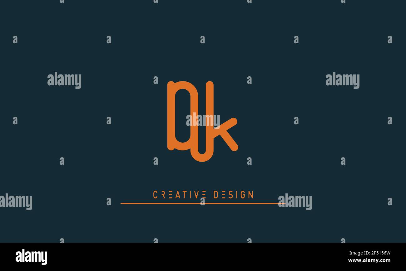 Alphabet Buchstaben Initialen Monogramm Logo DK , KD Stock Vektor