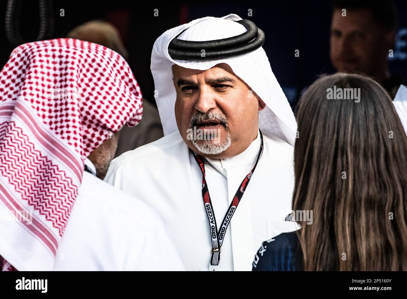 Sakhir, Bahrain. , . Weltmeisterschaft F1 2023. Bahrain GP. Prinz Salman bin Hamad Al Khalifa Kronprinz des Königreichs Bahrain.MANAMA, BAHRAIN, Sakhir Circuit, 5. März 2023: S.K.H. Prinz Salman bin Hamad Al Khalifa Kronprinz des Königreichs Bahrain während des Formel-1-Grand Prix von Bahrain auf der Bahrain International Circuit in der Nähe von Manama in der Stadt Sakhir am 05. März. 2023. Formel 1 - F1 Motorsport, gebührenpflichtiges Bild, Foto und Copyright © Cristiano BARNI/ ATP images (BARNI Cristiano /ATP/SPP) Kredit: SPP Sport Press Photo. Alamy Live News Stockfoto