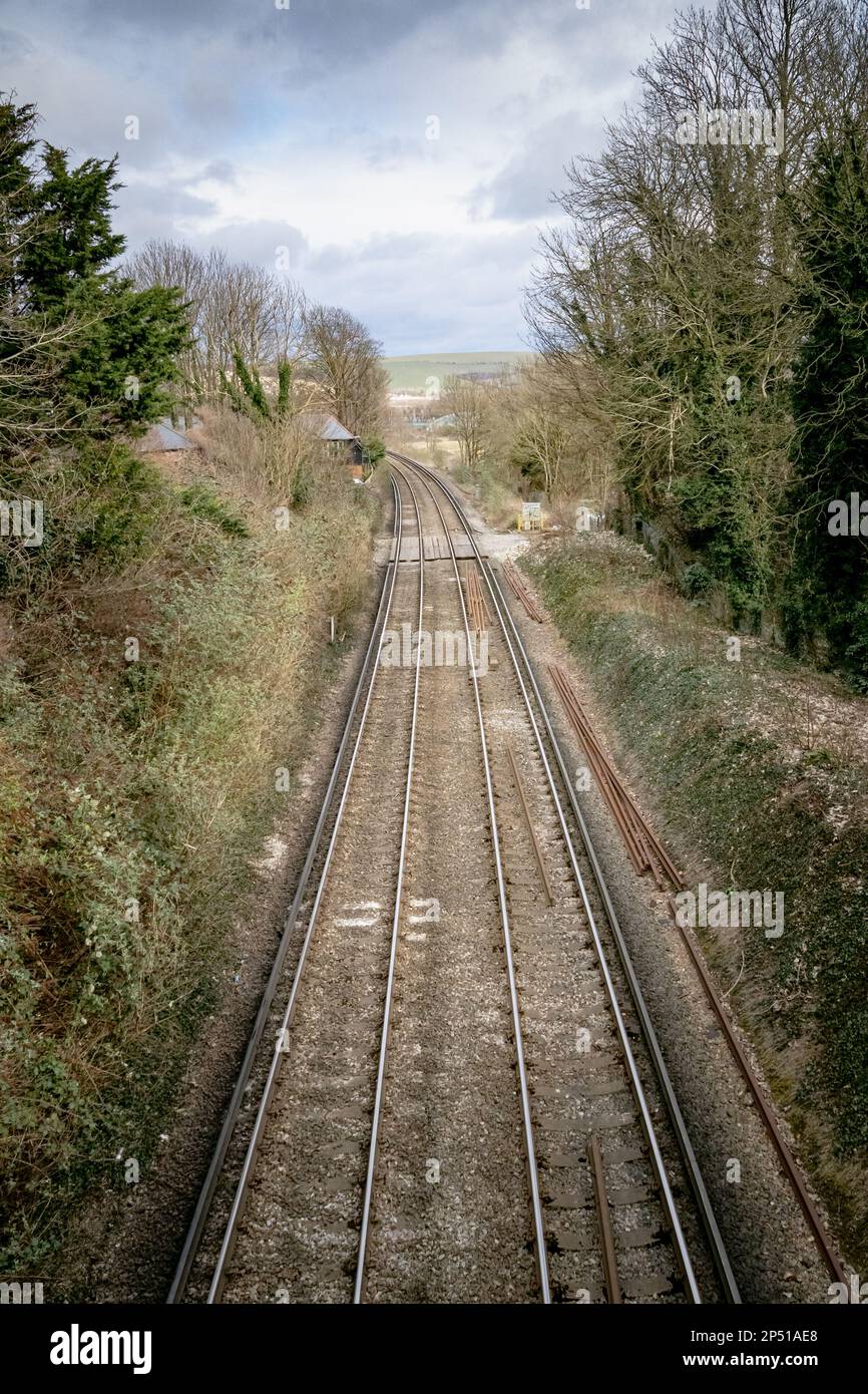 Eisenbahnlinien Stockfoto