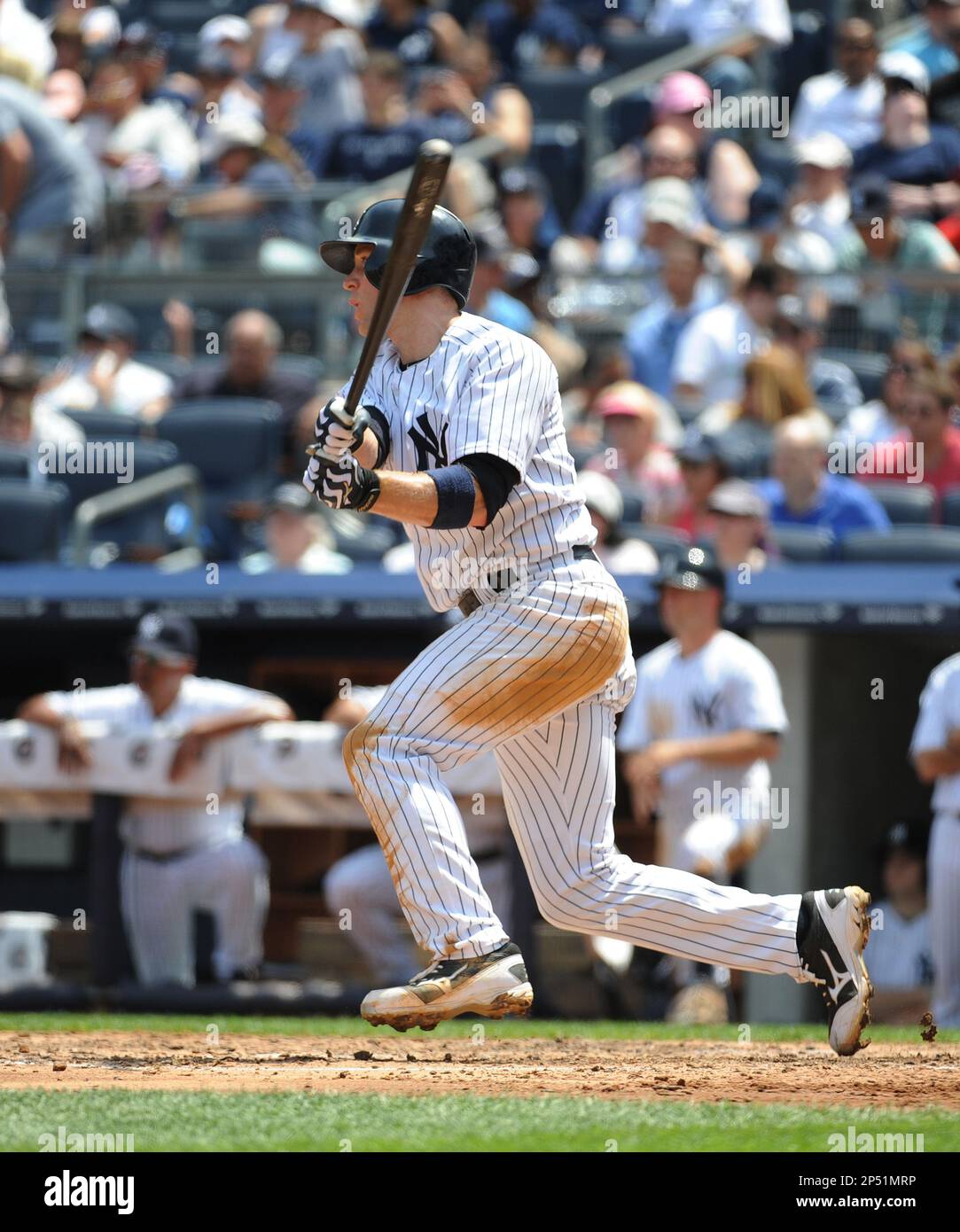 New York Yankees infielder David Adams (39) during game against the Tampa Bay Rays at Yankee Stadium in Bronx, New York; June 22, 2013. Yankees defeated Rays 7-5. (AP Photo/Tomasso DeRosa) Stockfoto