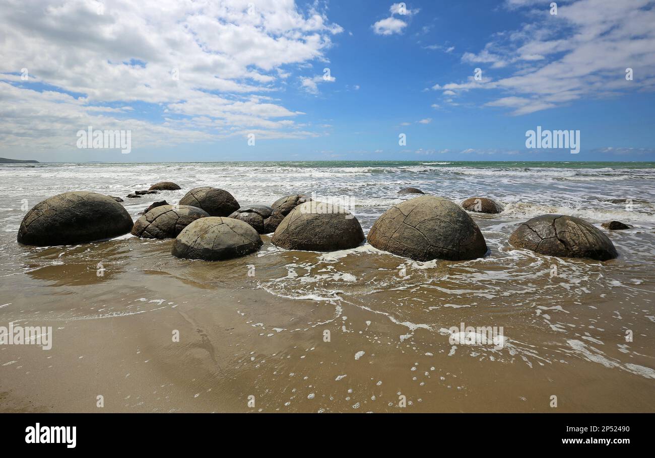 Moeraki Boulders - Neuseeland Stockfoto