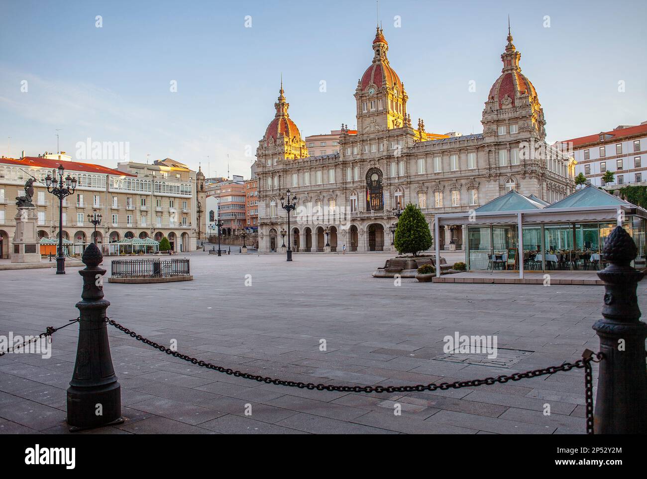 Rathaus, Plaza de María Pita, Coruña Stadt, Galicien, Spanien Stockfoto