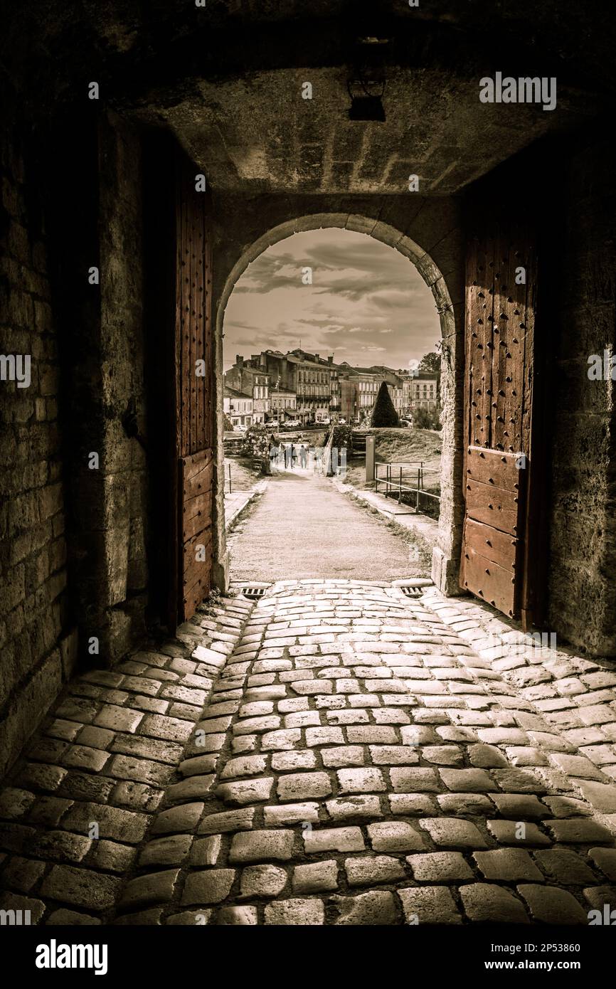 Blaye Citadel Gate Stockfoto