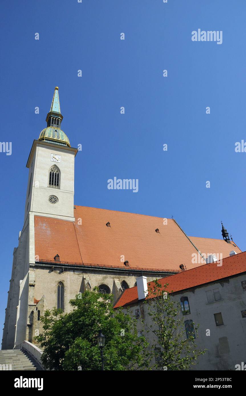 St. Martin's Cathedral, Katedrála svätého Martina, Szent Márton-Dóm, Bratislava, Pozsony, Bratislava Region, Slowakische Republik, Europa Stockfoto