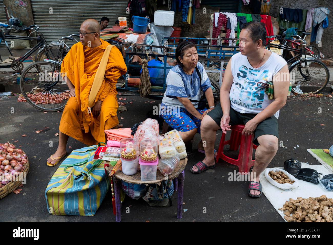 Chinesisches Frühstück in Kalkutta Stockfoto