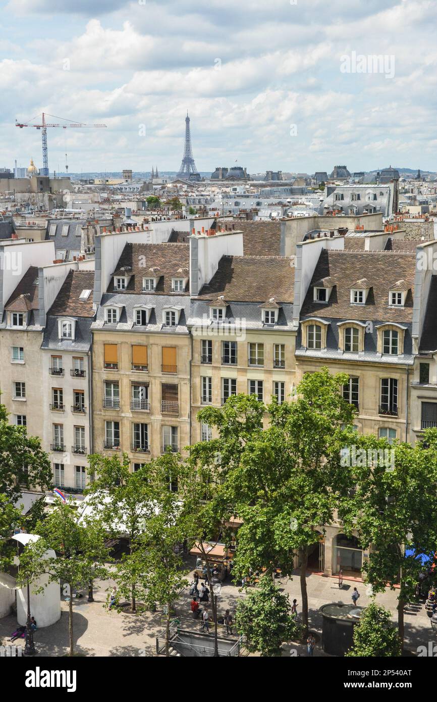 Sommer-Paris. Zentrum von Paris, charmante Sehenswürdigkeiten. Stockfoto