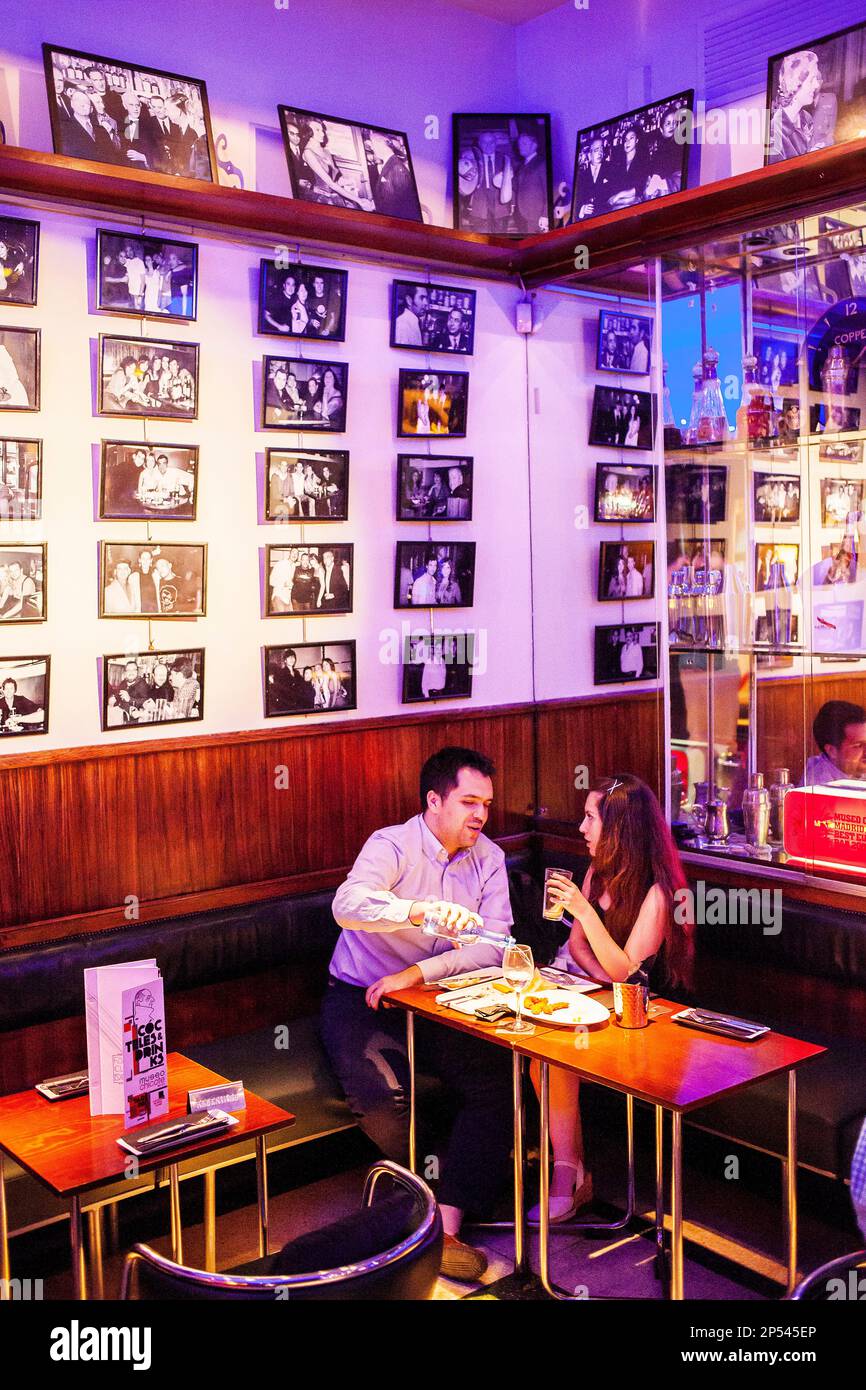 Museo Chicote, cocktail-bar, Gran Via 12. Madrid, Spanien. Stockfoto