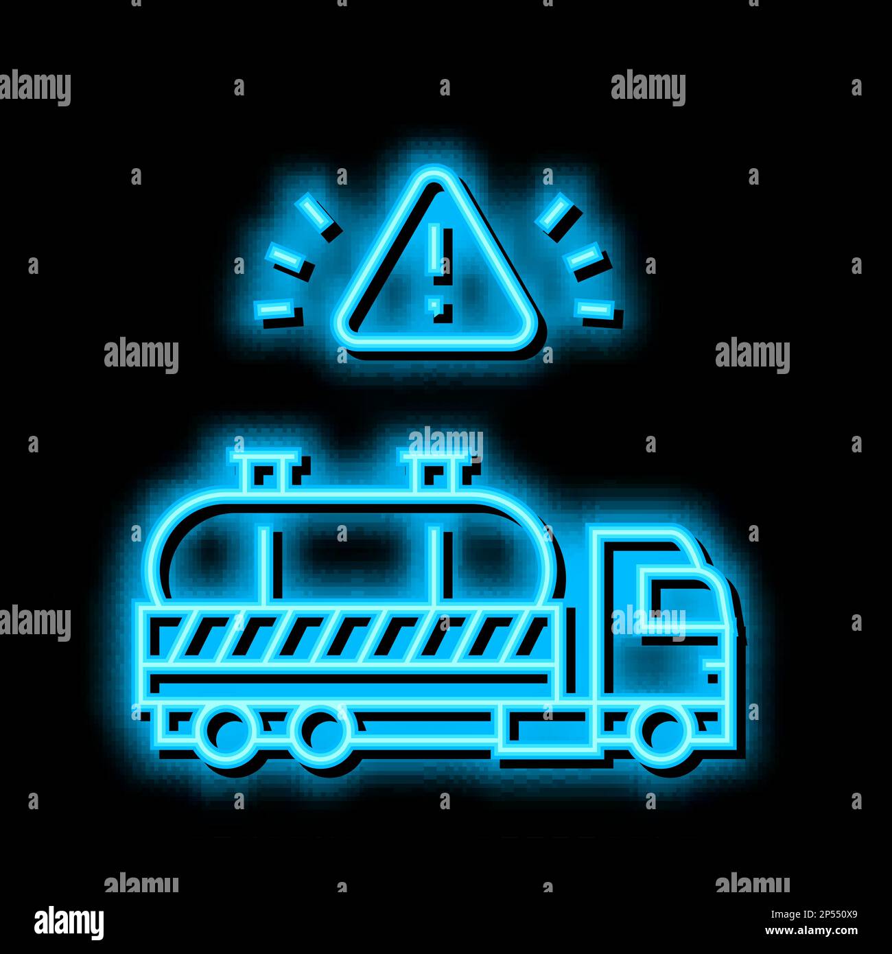 Abbildung des Glimmlampen-Symbols für Gefahrguttransporter Stock Vektor