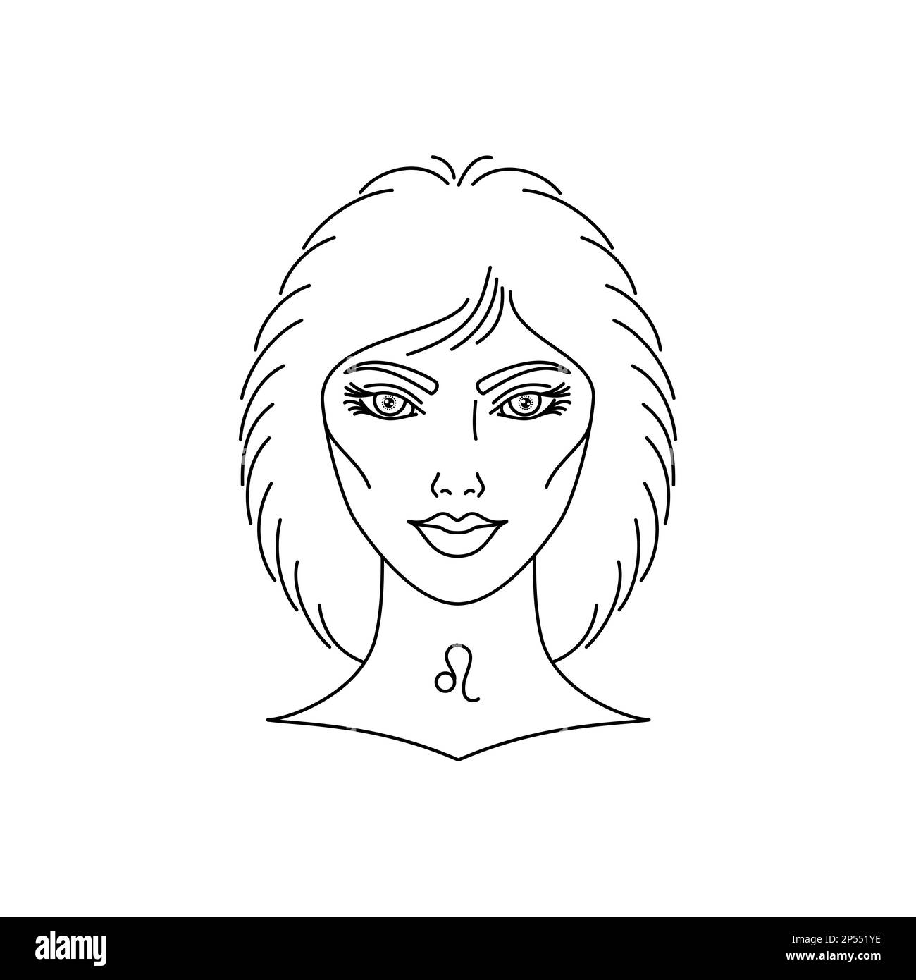 Zodiac-Zeichen des Löwen Stock Vektor