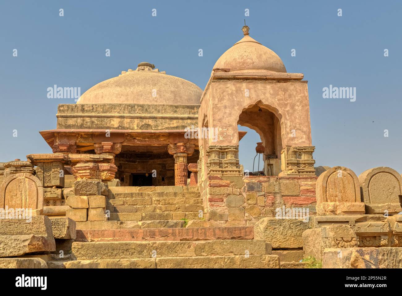 Historische Überreste des Harshat Mata Tempels in Abhaneri Indien Stockfoto