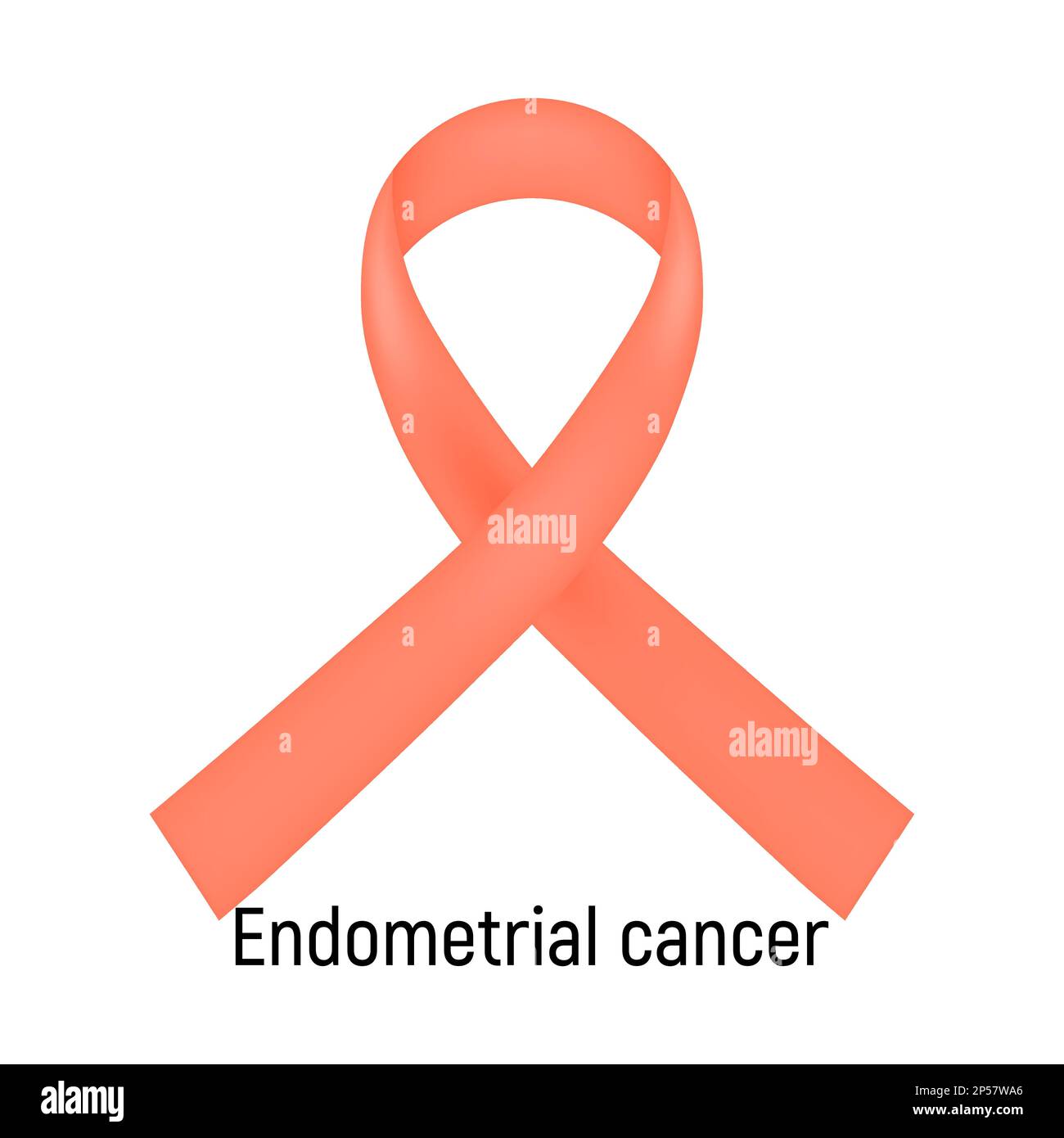Krebsband. Das Endometriumkarzinom. Vektordarstellung. Stock Vektor