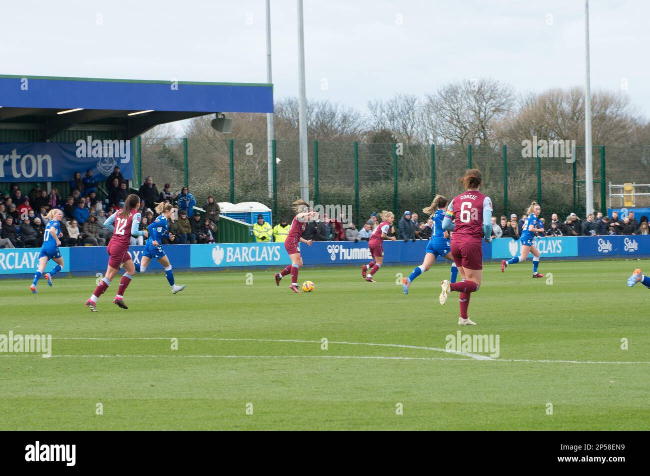 Walton, Liverpool. 05/03/2023, WSL Everton V Aston Villa im Walton Park Stadium, Liverpool Gewinnt Aston Villa mit 2,0 Punkten (Terry Scott/SPP) Guthaben: SPP Sport Press Photo. Alamy Live News Stockfoto