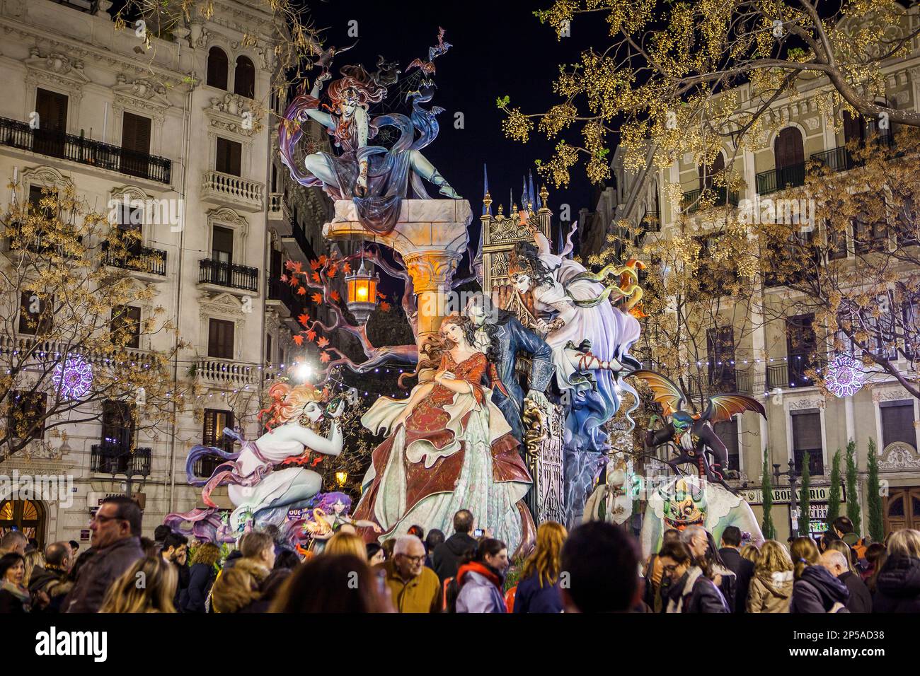 Falla Maestro Gozalbo Conde Altea, Fallas Festival, Valencia, Spanien Stockfoto