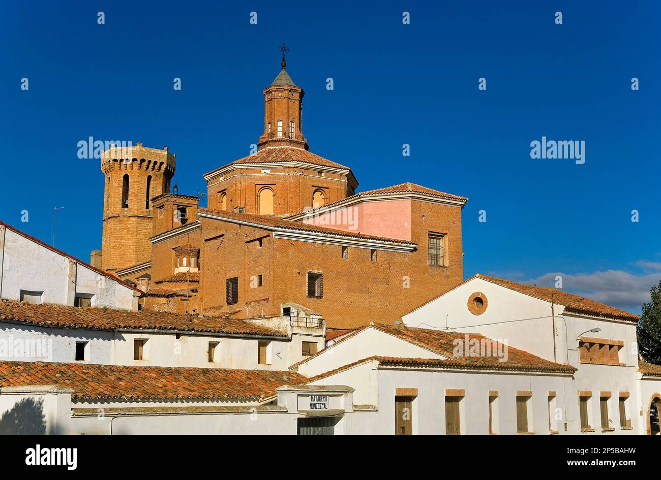 Spanien, Provinz Zaragoza, Cariñena:Temple Nuestra. Señora De La Asunción Stockfoto