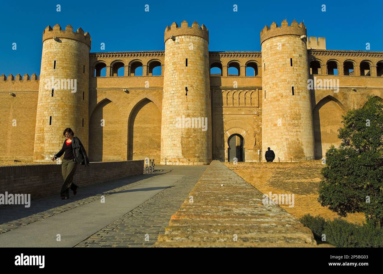 Zaragoza, Aragón, Spanien: Aljafería-Palast. Stockfoto