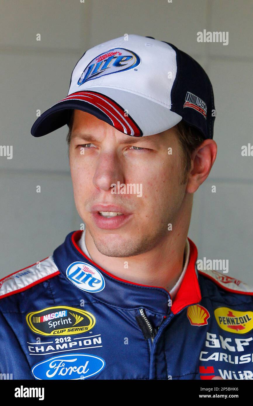 Brad Keselowski during practice for the NASCAR Sprint Cup Series Coke 600 race at Charlotte Motor Speedway, Saturday, May. 25, 2013, in Concord NC. (AP Photo/Autostock, Russell LaBounty) MANDATORY CREDIT Stockfoto