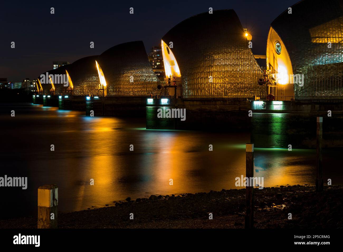 Thames Barrier, London, England Stockfoto