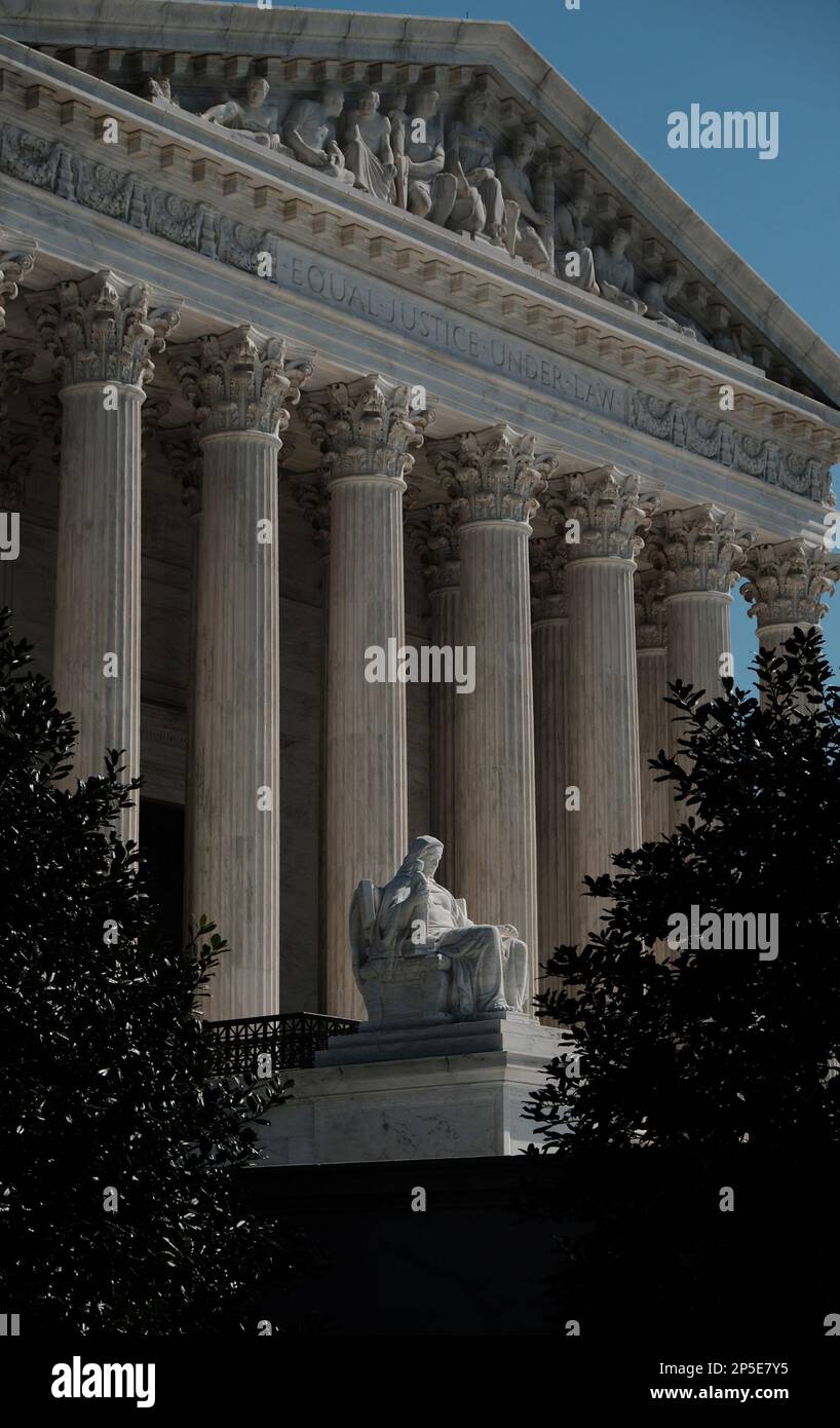 Das Gebäude des Obersten Gerichtshofs der Vereinigten Staaten. Stockfoto