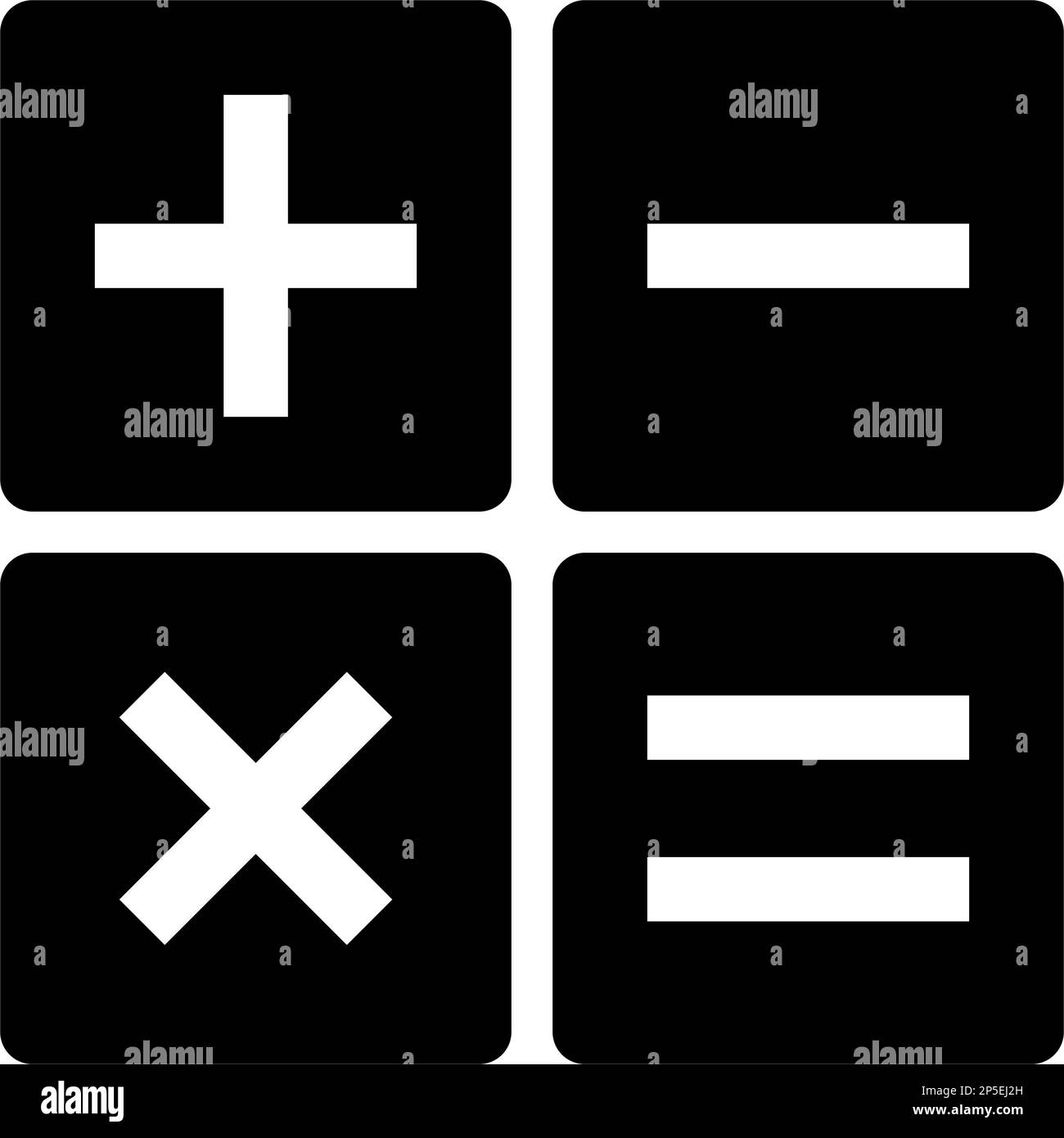 Silhouettensymbol für Berechnung. Rechnersymbol. Bearbeitbarer Vektor. Stock Vektor