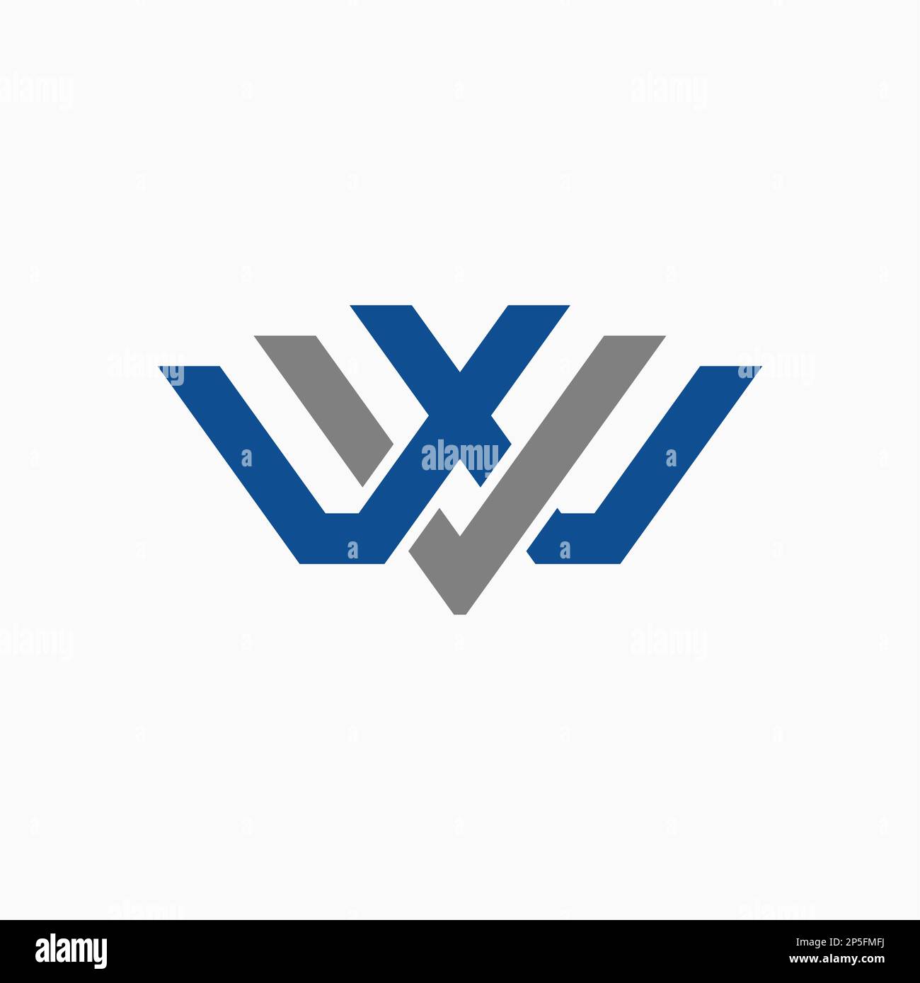 Logo Design Grafikkonzept kreativ Abstraktes Premium-Vektormaterial Einfache und einzigartige Schriftart WV oder VW Flügel. Steht im Zusammenhang mit dem Militär im Sport Stock Vektor