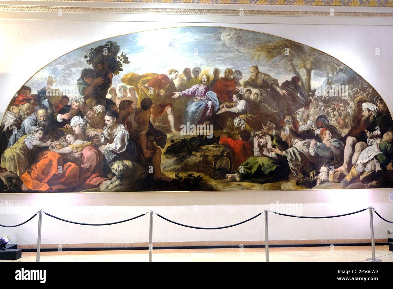 Wunder der Brote- und Fischmalerei im Palazzo Ducale in Mantua Italien Stockfoto