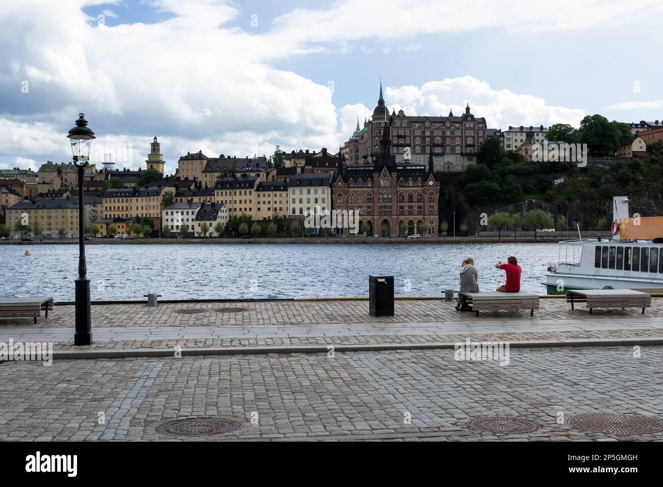 Architektonische Details der Gamla Stan, Altstadt von Stockholm, Hauptstadt von Schweden, eines der größten und am besten erhaltenen mittelalterlichen Stadtzentren in Europa Stockfoto