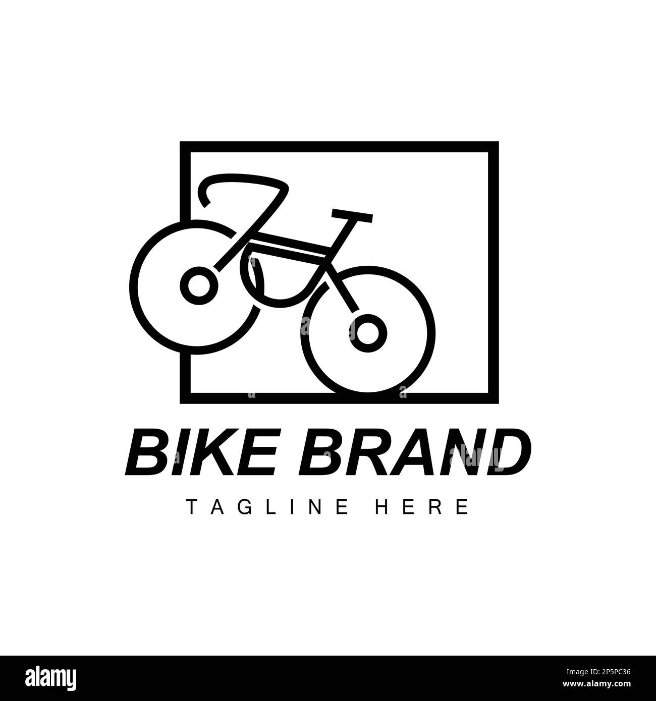 Fahrradlogo, Fahrzeugvektor, Fahrrad-Silhouette-Symbol, Inspiration Für Einfaches Design Stock Vektor