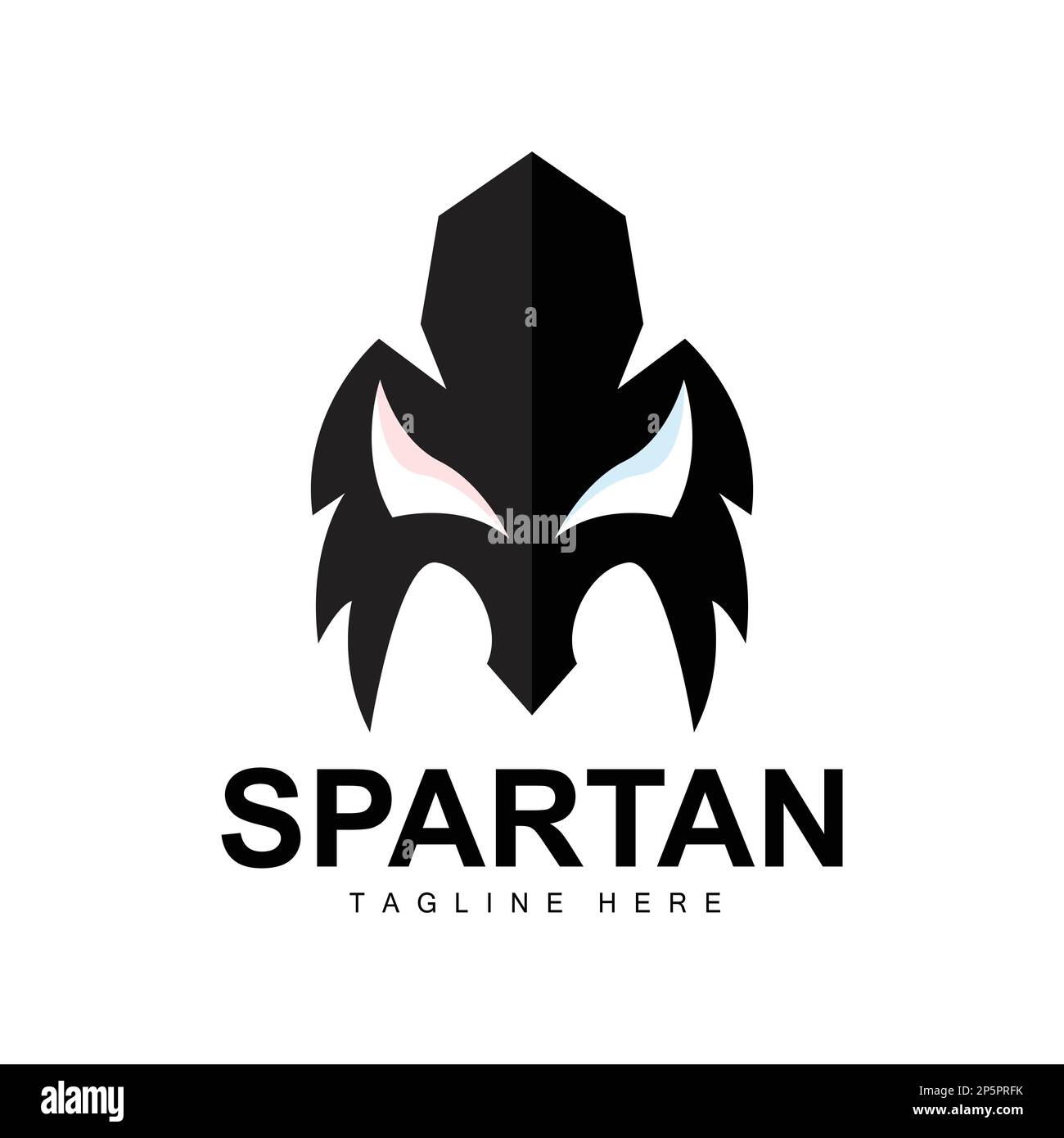 Spartan Logo, War Helm Anzug Vector, Barbarian Armor Icon, Wikinger, Gym Fit Design, Fitness Stock Vektor