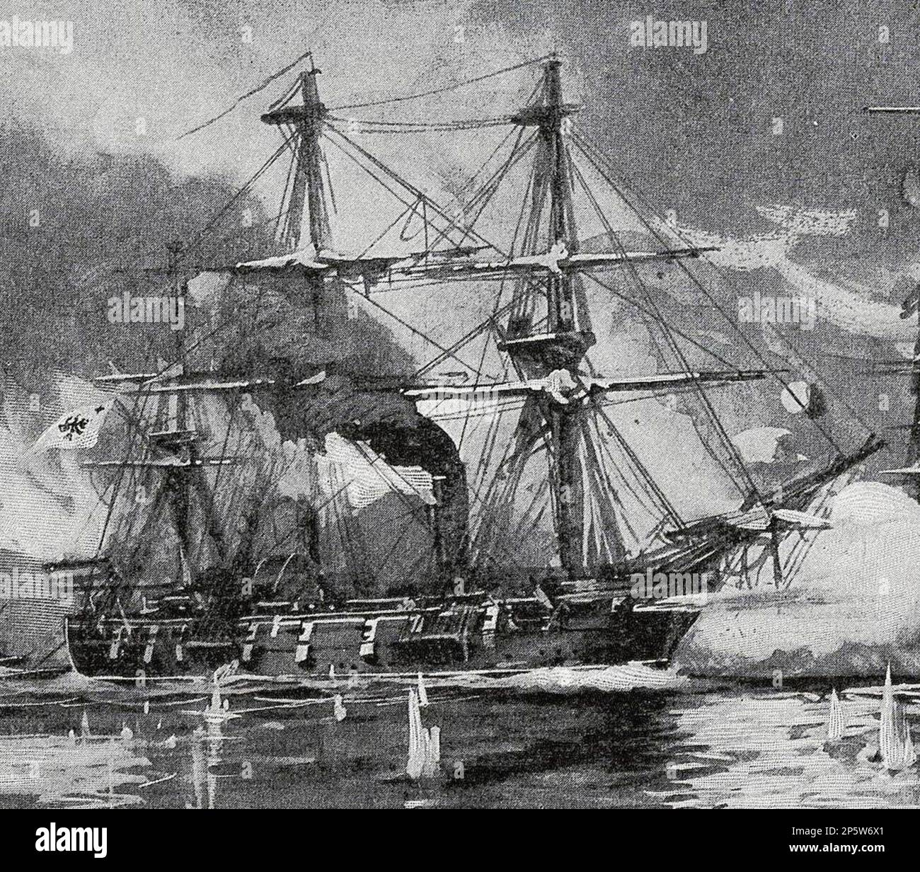 Die Schlacht von Jasmund im Jahr 1864 Stockfoto