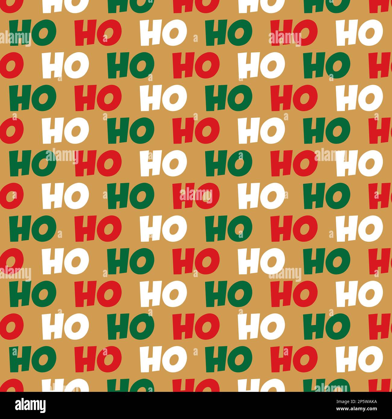 Nahtloses Ho Ho Ho Ho-Muster Für Weihnachten. Ideal für Geschenkpapier zu Weihnachten. Stock Vektor