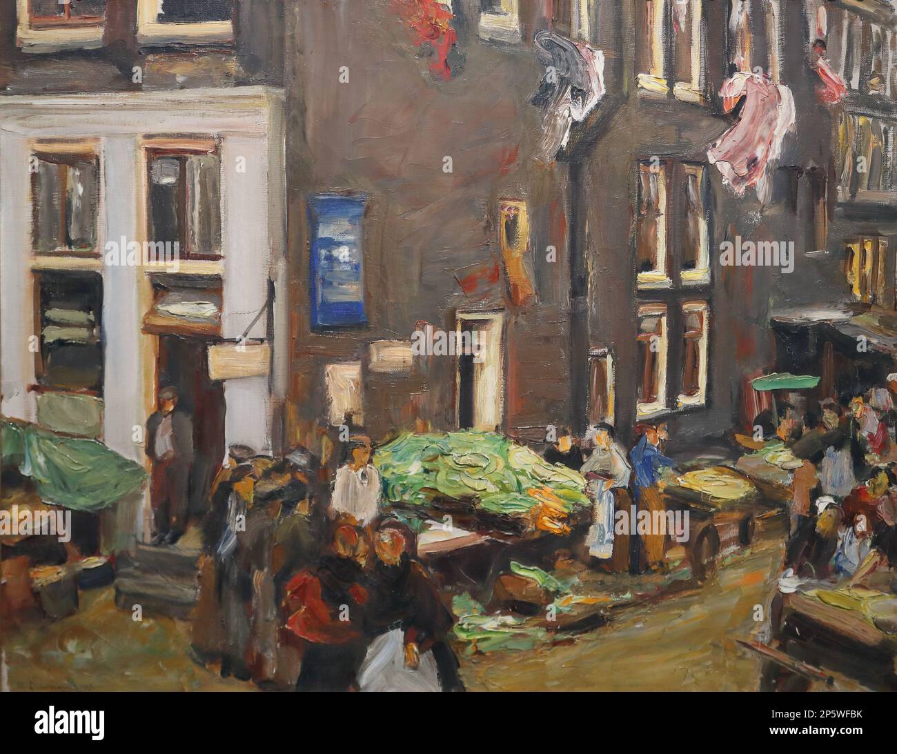 Judengasse in Amsterdam (Judengasse in Amsterdam) vom deutschen impressionistischen Maler Max Liebermann im Wallraf-Richartz-Museum, Köln Stockfoto