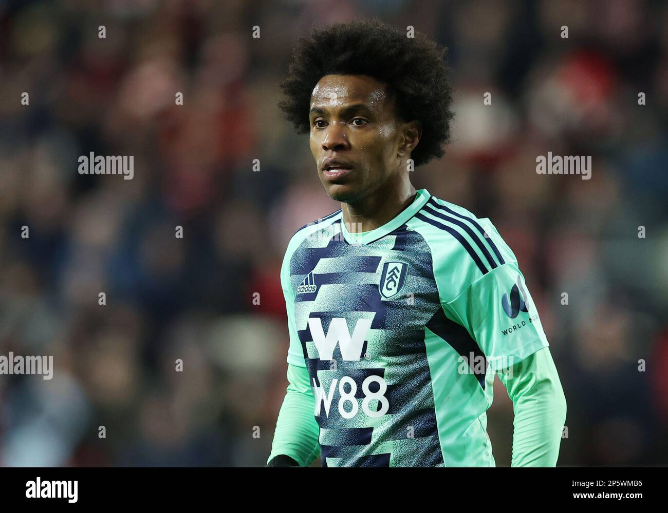 London, England, 6. März 2023. Willian von Fulham während des Premier League-Spiels im GTECH Community Stadium, London. Das Bild sollte lauten: Paul Terry/Sportimage Stockfoto