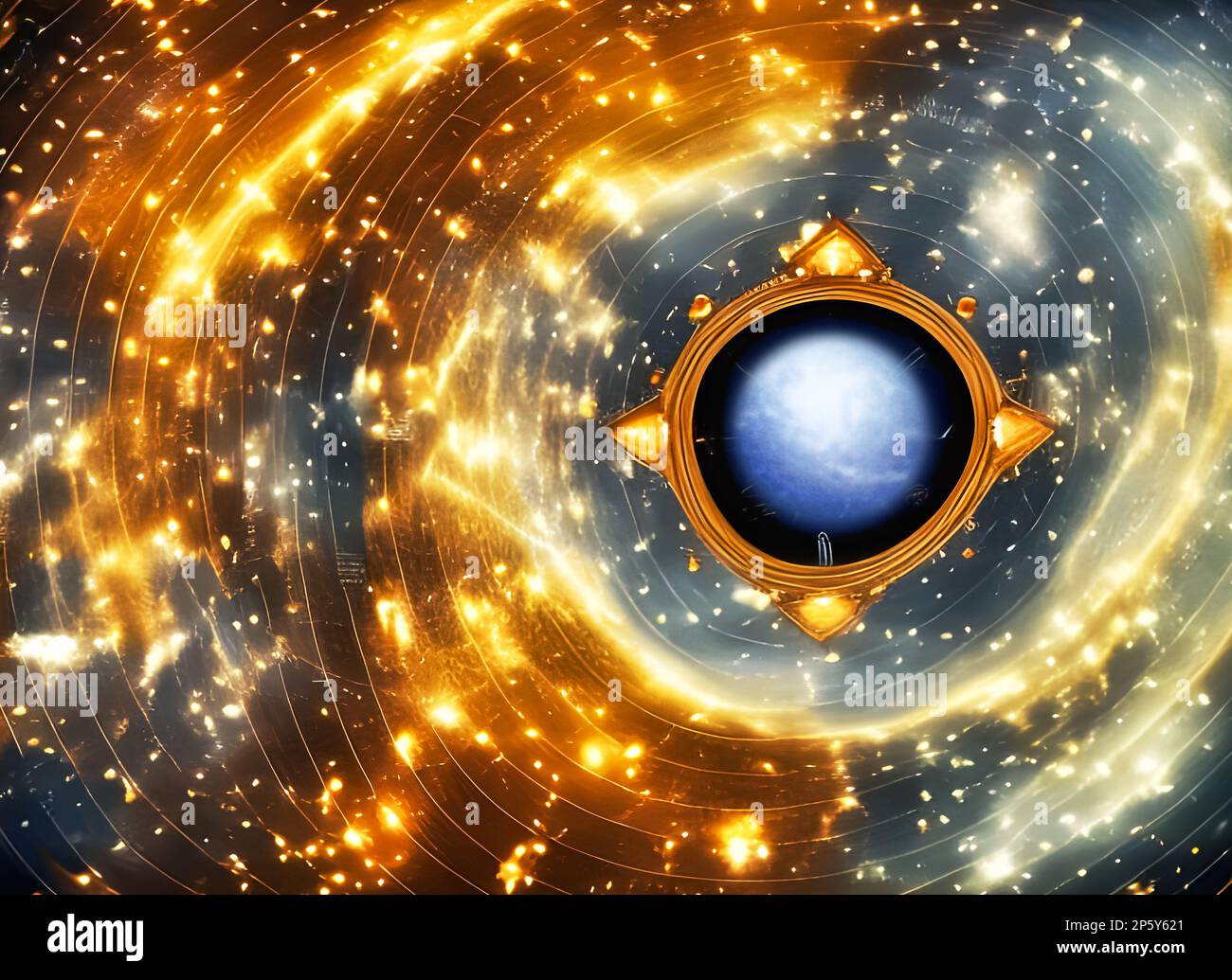 Eintritt in ein Paralleluniversum oder eine andere Dimension. Von AI generiertes Bild bearbeitet