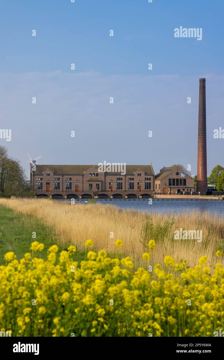 Ir D. F. Woudagemaal ist die größte Dampfpumpstation, die jemals gebaut wurde, UNESCO-Stätte, Lemmer, Friesland, Niederlande Stockfoto