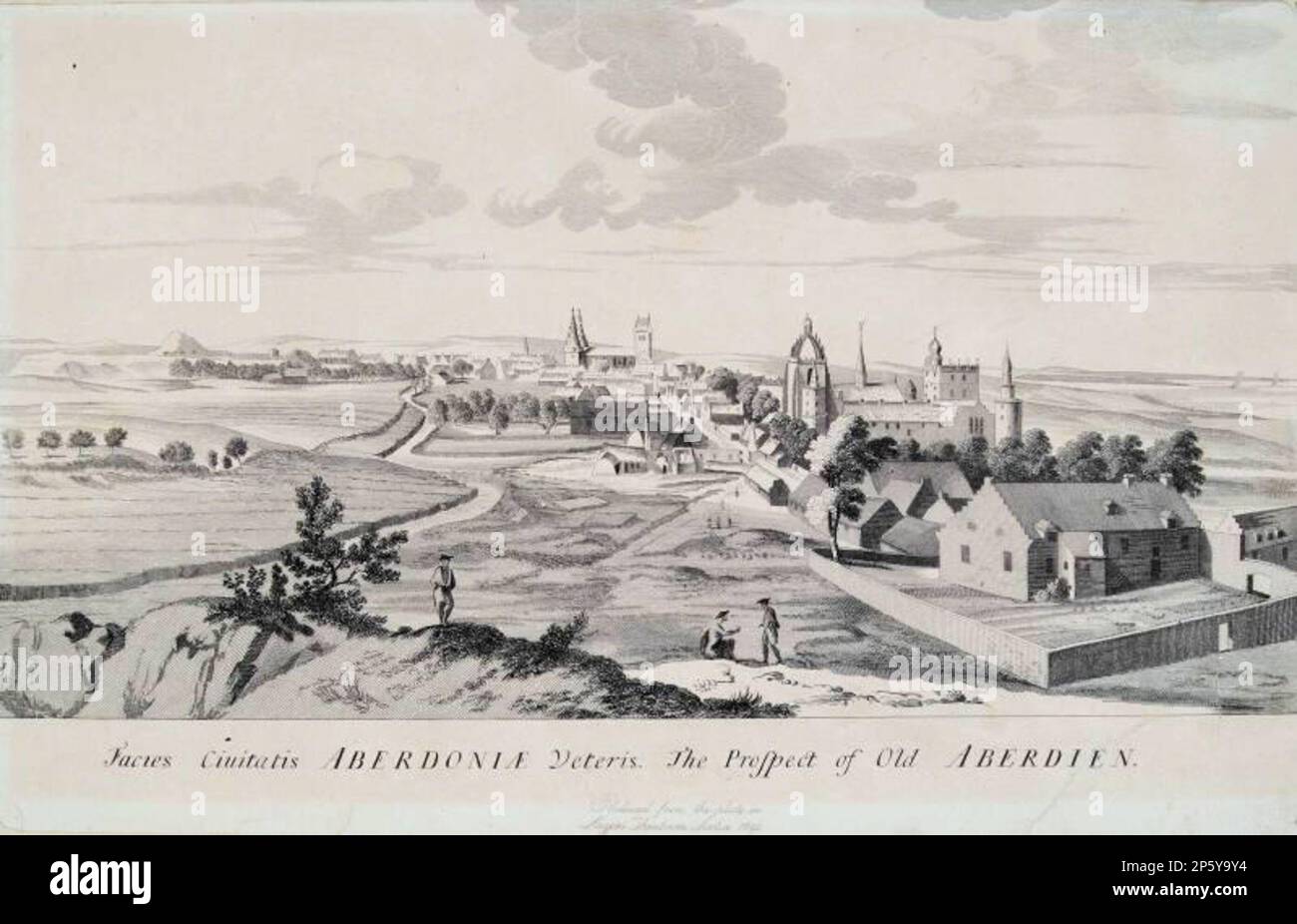Die Aussicht auf das Alte Aberdeen, 1814 Stockfoto