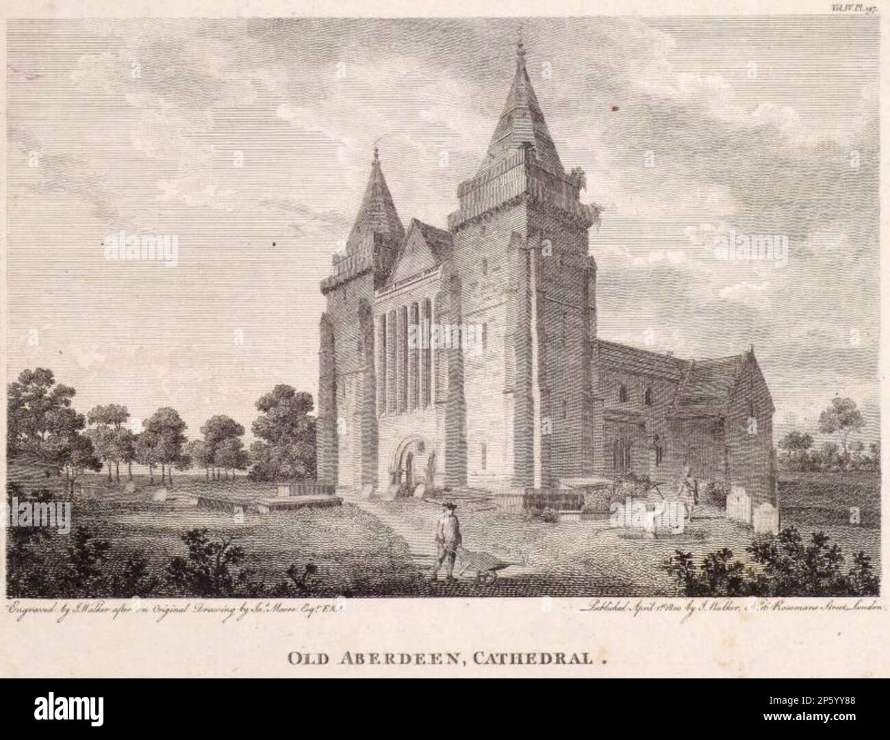 Alte Kathedrale Von Aberdeen, 1800 Stockfoto