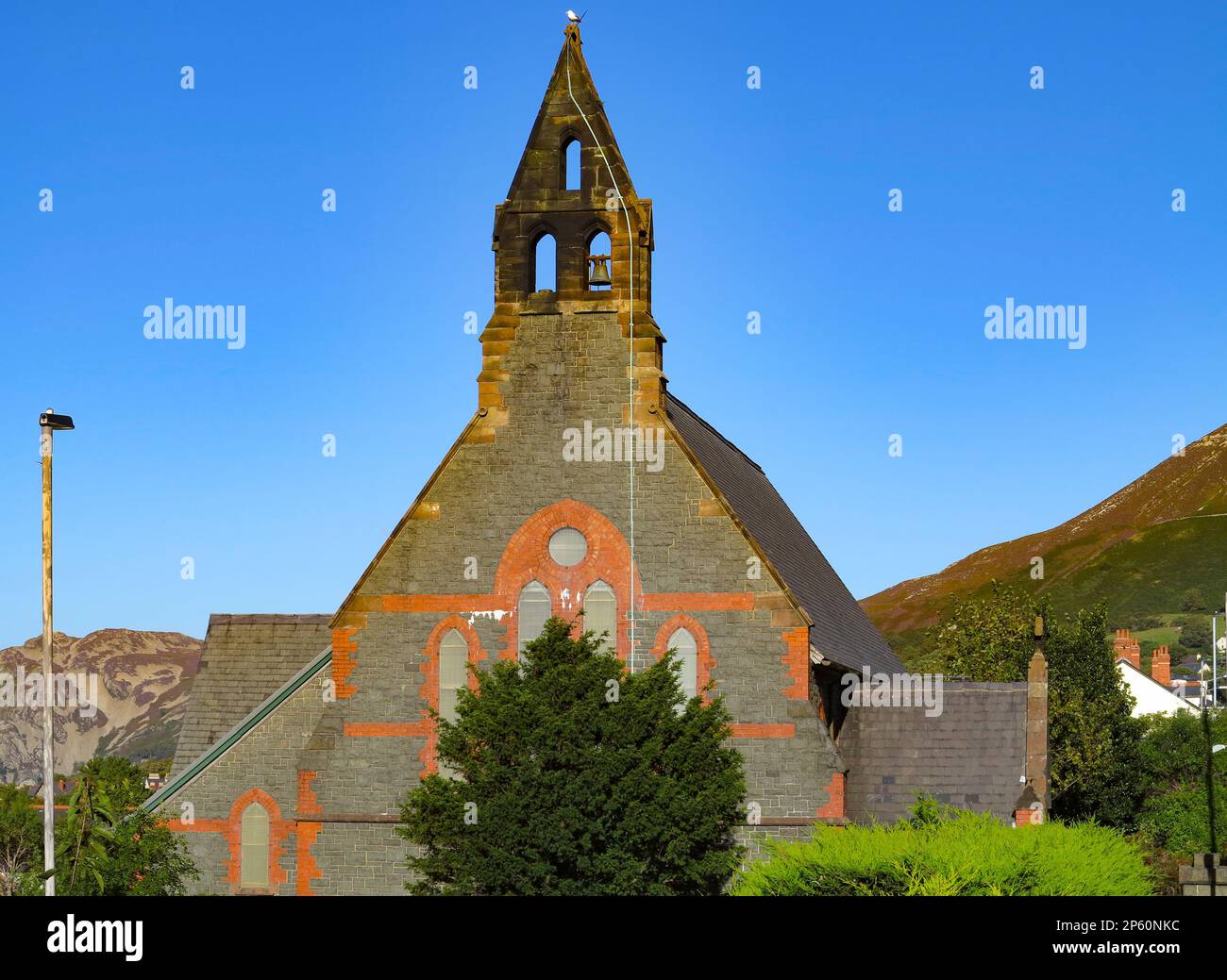St. David's Church, Penmaenmawr, Nordwales. Bild wurde im August 2014 aufgenommen. Stockfoto