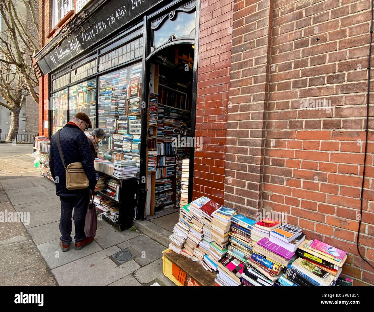 Hurlingham Books, Fulham, London, Großbritannien Stockfoto